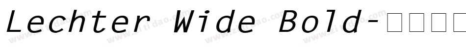 Lechter Wide Bold字体转换